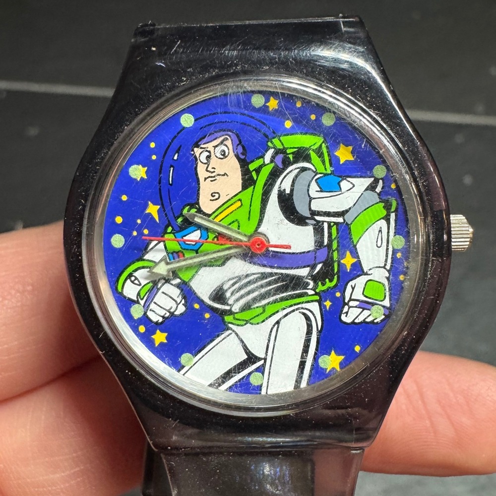 Vintage Disney Toy Story Buzz Lightyear Watch Fantasma Glow in Dark Japan Movt